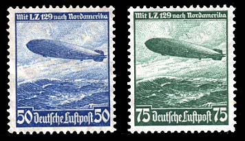 ヒンデルブルク　SP GE C57-8 Hindenburg Zeppelin Stamps: Allstamp.net